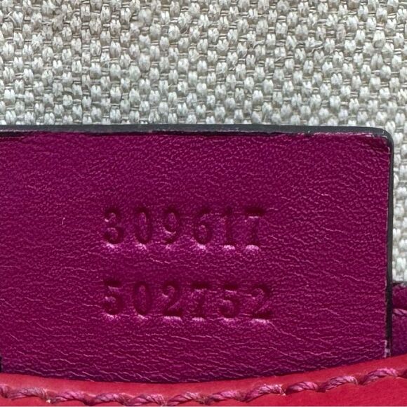 Auth Gucci Bright Bouganville Microguccisima Patent Leather Small Nice Dome Bag - Picture 15 of 16